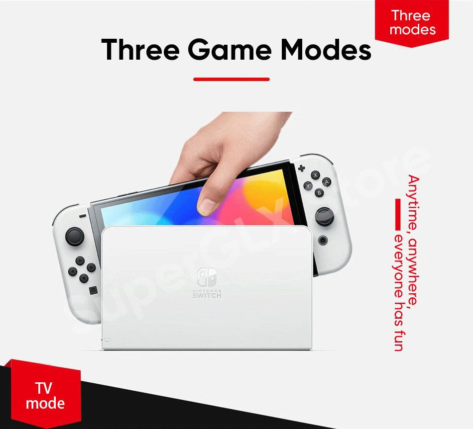 Original Nintendo Switch OLED Model White set Vivid 7” OLED screen 64 GB internal storage Wide adjustable stand