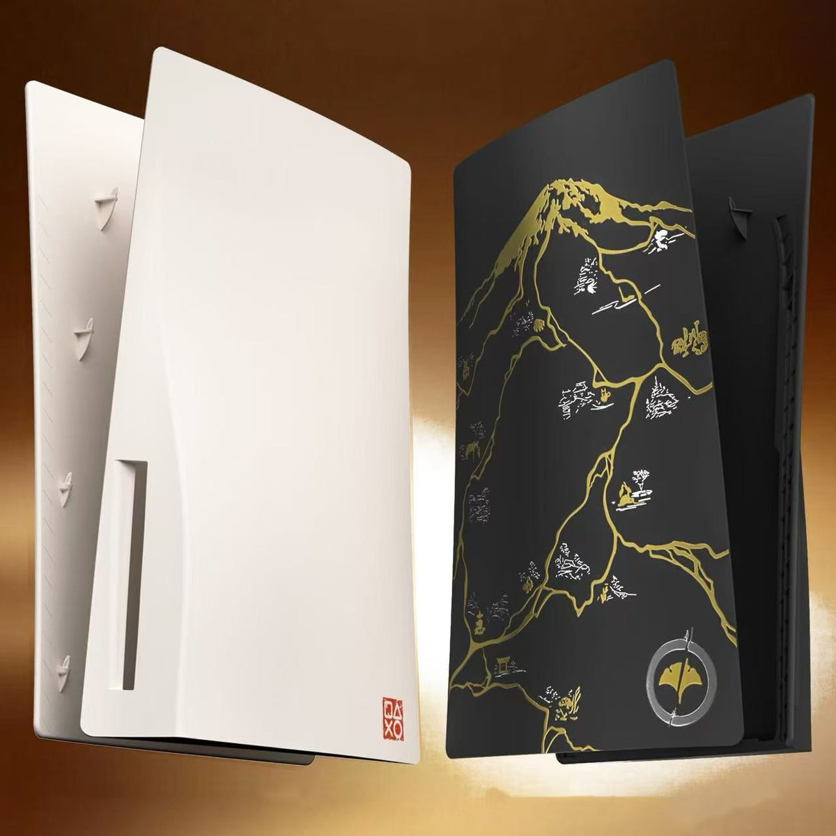 Console Replacement Ghost Faceplate Compatible with PS5 Disc Edition Side Panel Faceplate Back Plate Shell for PS5 Disc