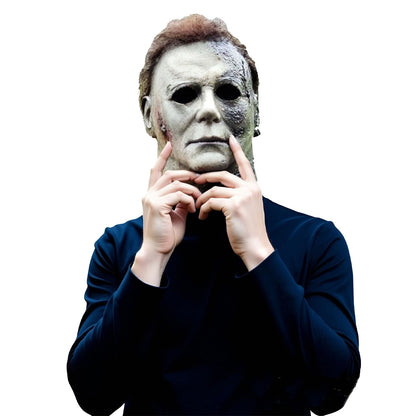 New horror film Michael Myers Mask Halloween Thriller Headset Cosplay Horror Killer Full Face Latex Helmet Party Costume Props