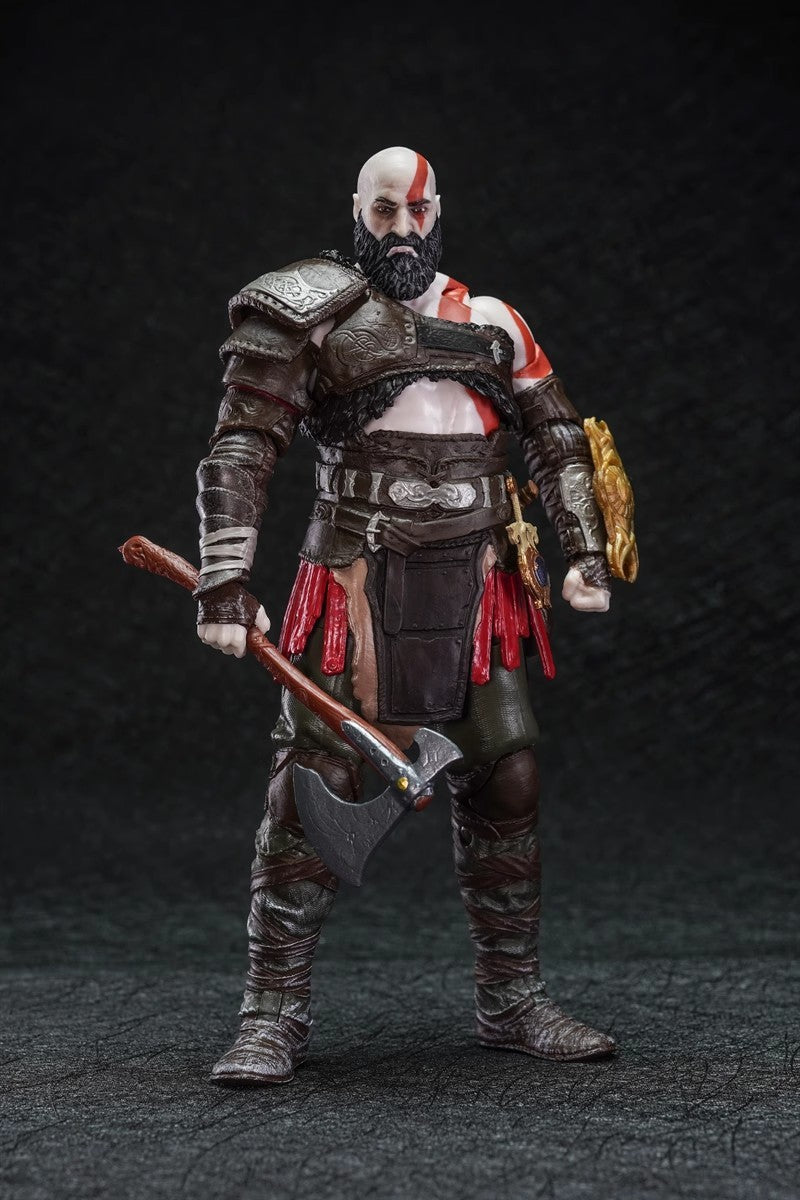 Modelo Kratos God Of War Ragnarok Figuras Jogo Action Figure Brinquedos Anime 15cm Estatueta Colecionável Boneco Articulado Presente para Exposição