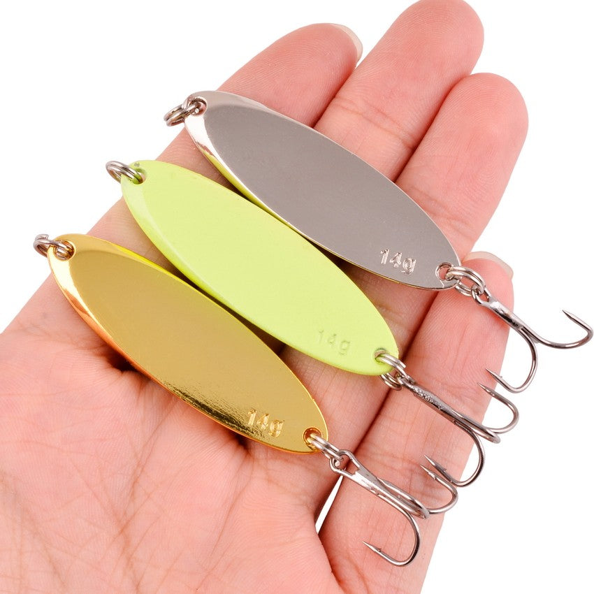 1PCS 3g-28g Metal Spinner Spoon Trout Fishing Lure Hard Bait Sequins Noise Paillette Artificial Bait Small Hard Sequins Spinner