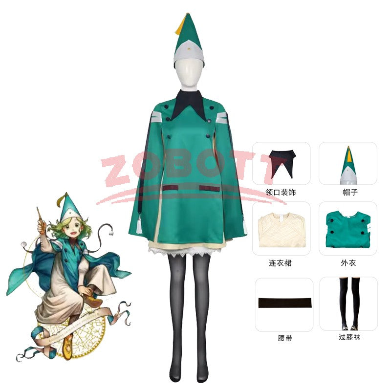 Anime Witch Hat Atelier Coco Cosplay Costume Cloak Dress Skirt Hat Stockings Neckwear For Women Girls Qifrey's Atelier Party