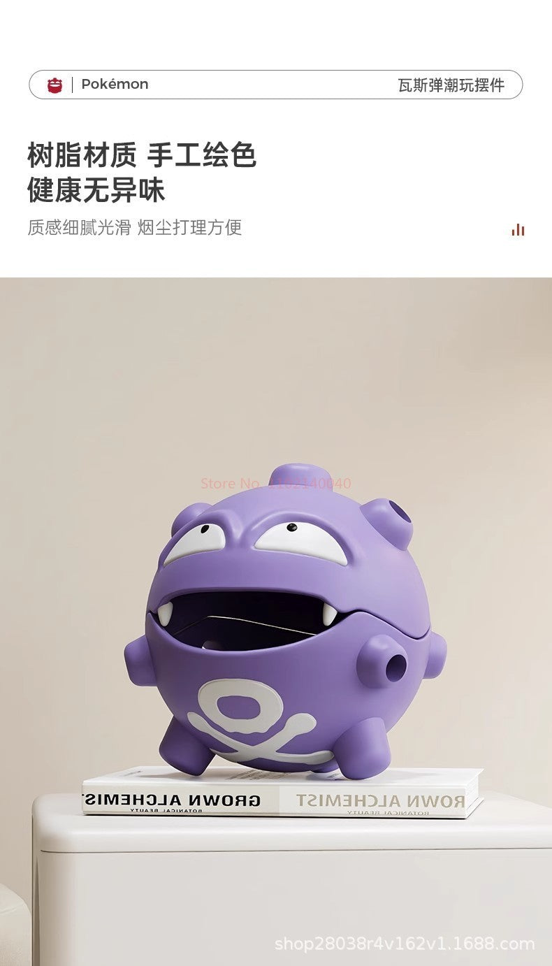 Bandeja Espiral de Incenso Koffing, Anime Gastly, Queimador de Incenso Interno, Suporte Fofo, Boneco Grimer para Decoração de Mesa de Carro, Brinquedo a Gás