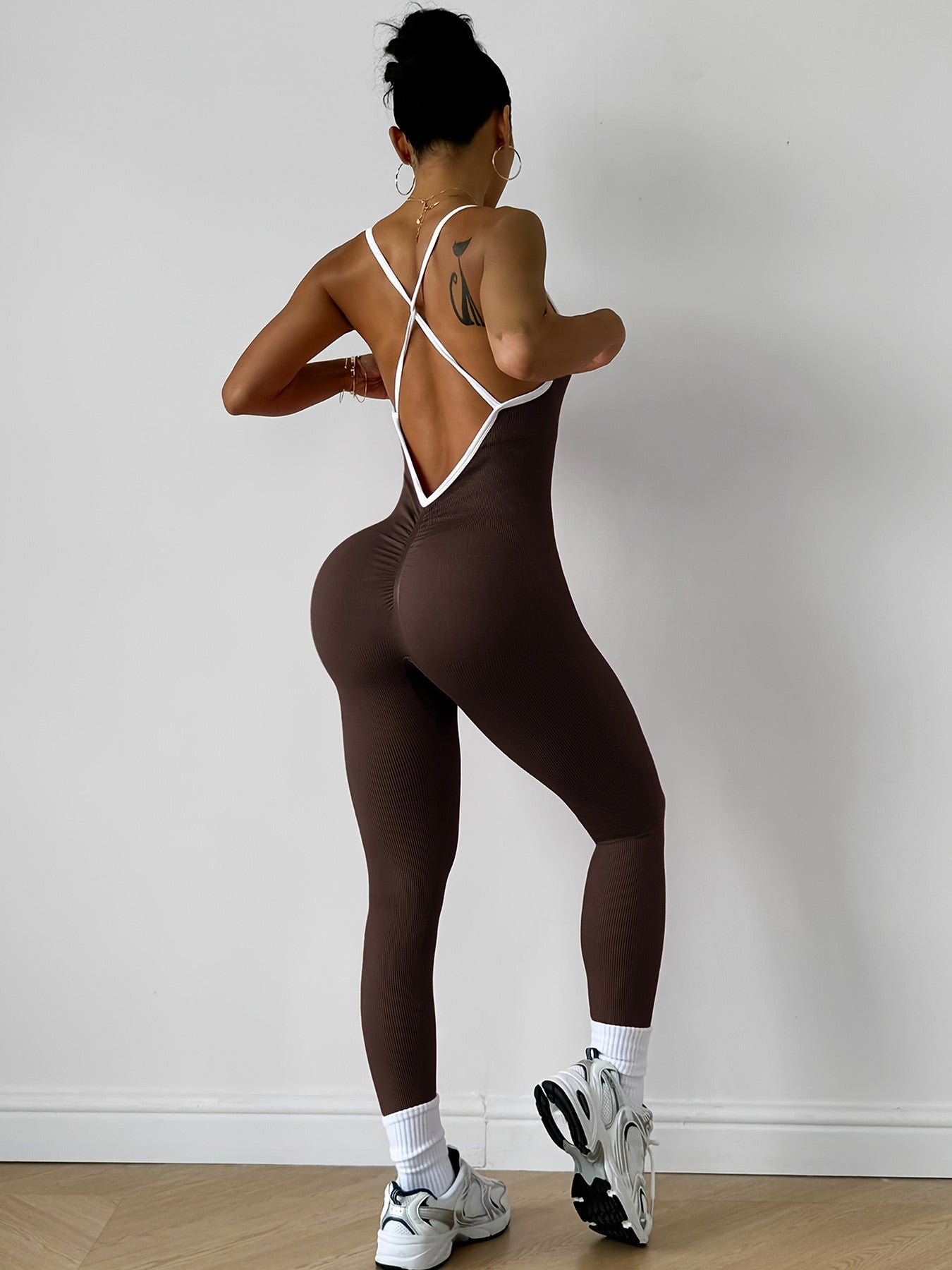 CZGUKE  Girls Pink Sports Jumpsuit Running One Piece Bodysuit Workout Rompers Women Overalls Sportswear Gym Fitness Yoga Suit