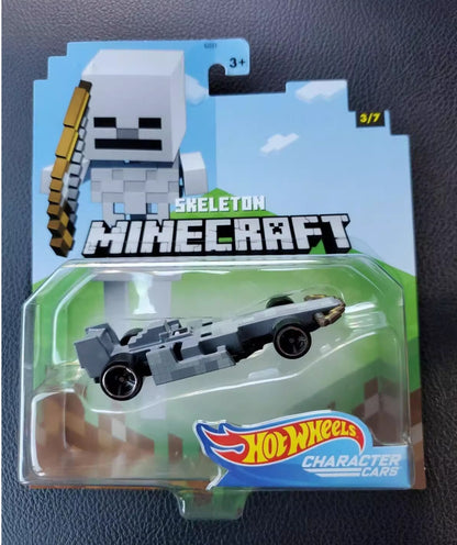 Hot Wheels Minecraft Series Genuínos, Carrinho de Brinquedo, Ornamento de Mesa, Colecionáveis, Presentes de Feriado, Em Estoque