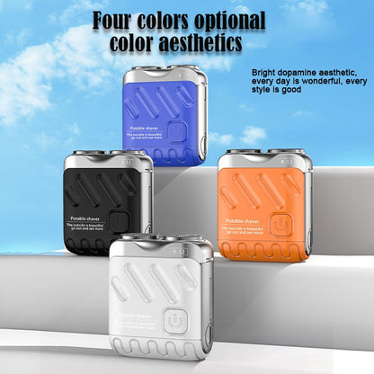 Mini Shaver On-The-Go, Portable Electric Shaver for Men, Dry Shave, USB-C?IPX7 Waterproof Easy Cleaning, Battery Indicator