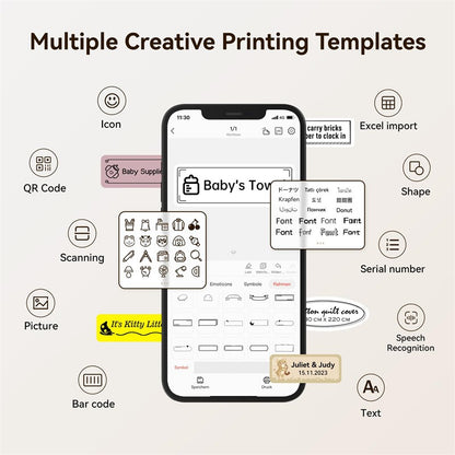 NIIMBOT D110 Upgraded Version Thermal Label Printer Mini Portable Smart Label Maker With Tape for Office Home Kitchen School