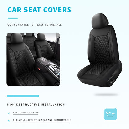 Conjunto Completo de Capas de Assento de Carro Universais para SUV Sedan Van - Banco Traseiro Dividido Dianteiro Proteção Interna Automotiva 0910