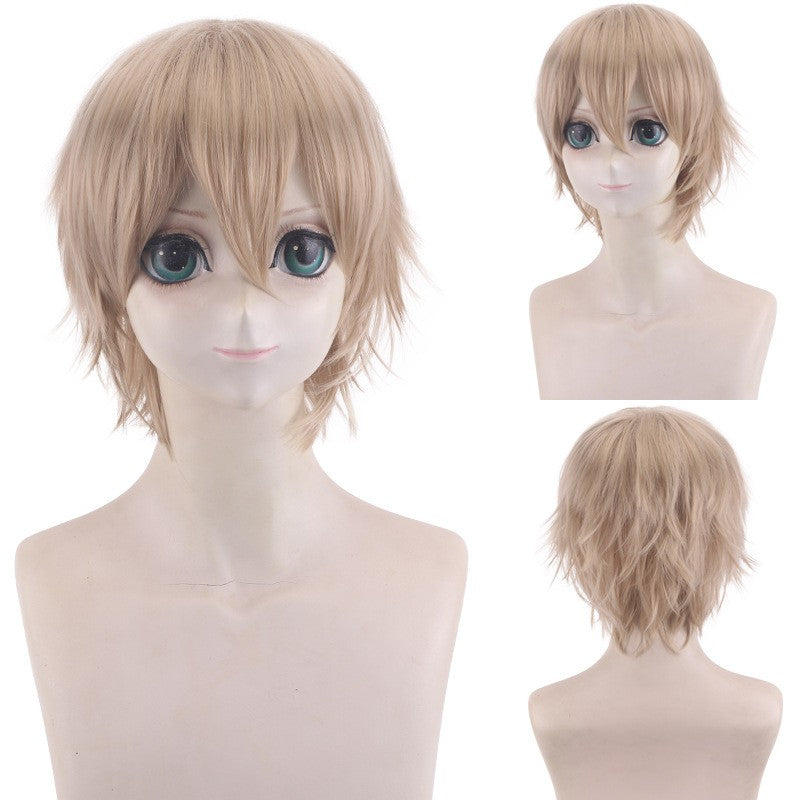 Synthetic Cosplay Wig Anime Inspired Wavy Mullet Wolf Cut for Mantis Lair Fox Persona Nick Character Top Scalp Party Styling