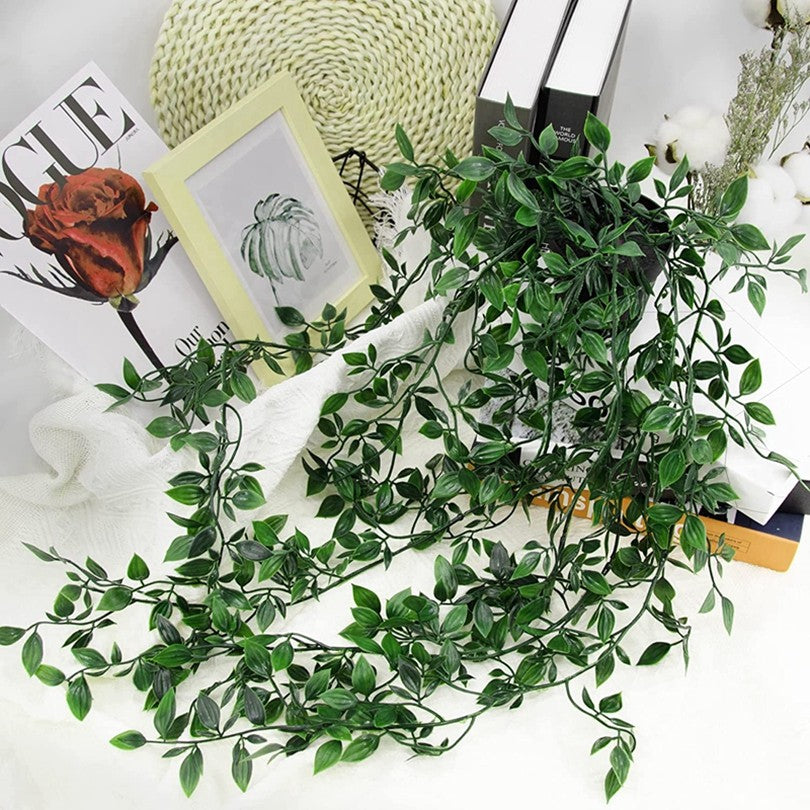 Artificial ivy Plants Plastic Leaf Wedding New Year Christmas Party for Home Room Balcony Garden Office desk Decoration supplies