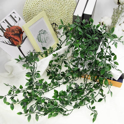 Artificial ivy Plants Plastic Leaf Wedding New Year Christmas Party for Home Room Balcony Garden Office desk Decoration supplies