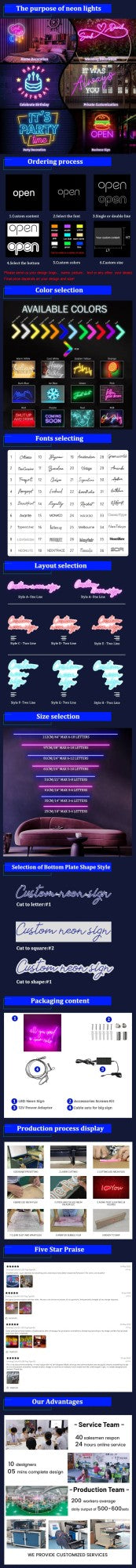 Custom Neon Sign Private Neon LED Light for Family Birthday Bar Wedding Party Company Business Logo Neon Lamp Night Light Indoor