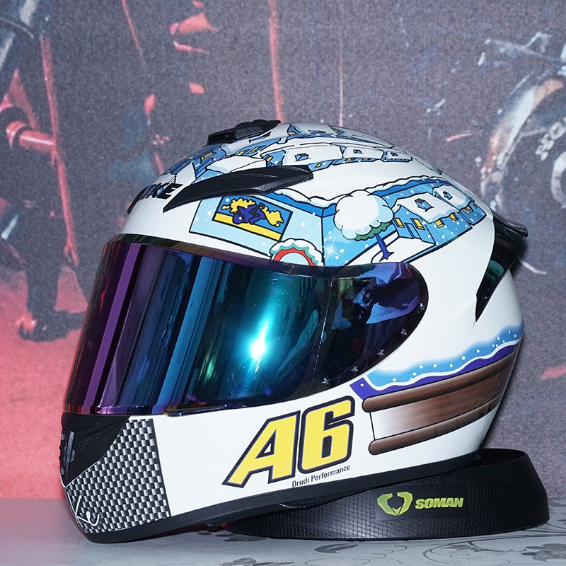 Capacete de Motocicleta Fechado Masculino Feminino DOT Inverno Segurança Antiembaçante Impermeável Pilotagem Moto Capacete Motocross