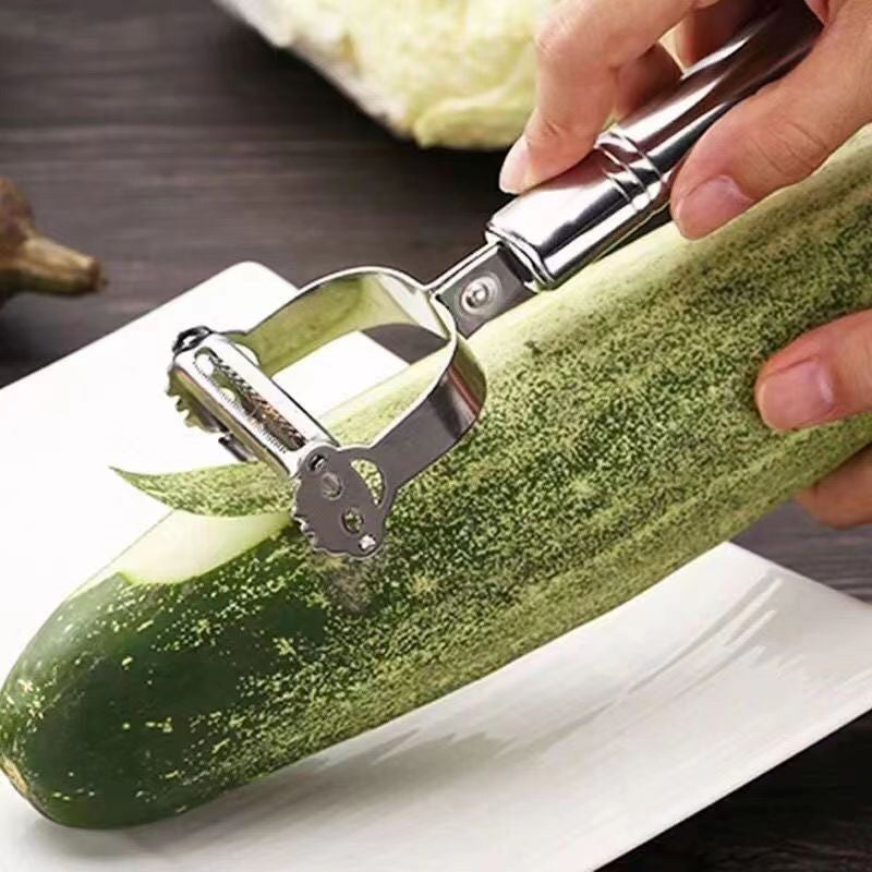 3-in-1 Stainless Steel Peeler - Multi-Function Vegetable Peeler, Julienne Slicer, Grater for Kitchen, Easy Grip Ergonomic Design