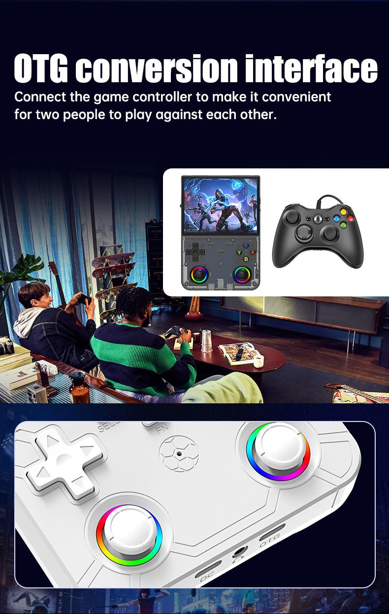 R36 Ultra X Retro Handheld Game Player WiFi Open Source Linux System 4.5" IPS Screen Hall Effect Emulator Wireless Gamepad Gift