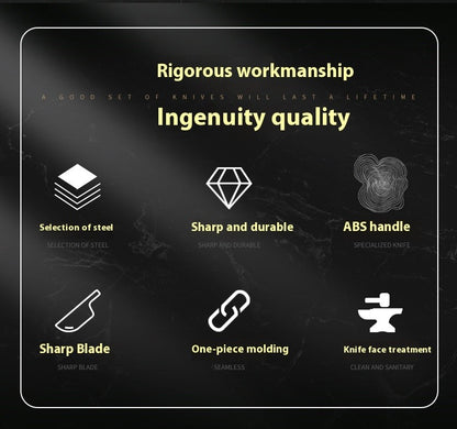 1/2/4/6 Pcs Stainless Steel Household Serrated Steak Knife For Dinner Serrated Table Steak Knife ABS Handle Steak Knife Sets