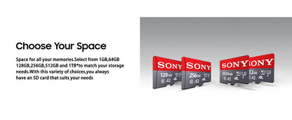 Cartão SD SONY Ultra Micro Mini 1TB 512GB Cartão de memória SD 128GB 256GB A2 U3 V30 Cartões Flash TF para Telefone Computador