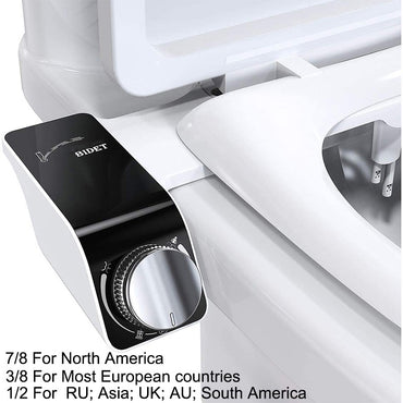 Bidet Toilet Seat Attachment Non-Electric Self-Cleaning Dual Nozzles Wash Hot Cold Mixer Water Lady Bathroom Accessories Sprayer