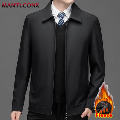 Thick Fleece Jacket Men Windproof Men's Winter Coat Blazer Autumn Winter Warm Men's Jacket Windbreak Casual Business Coat L-3XL