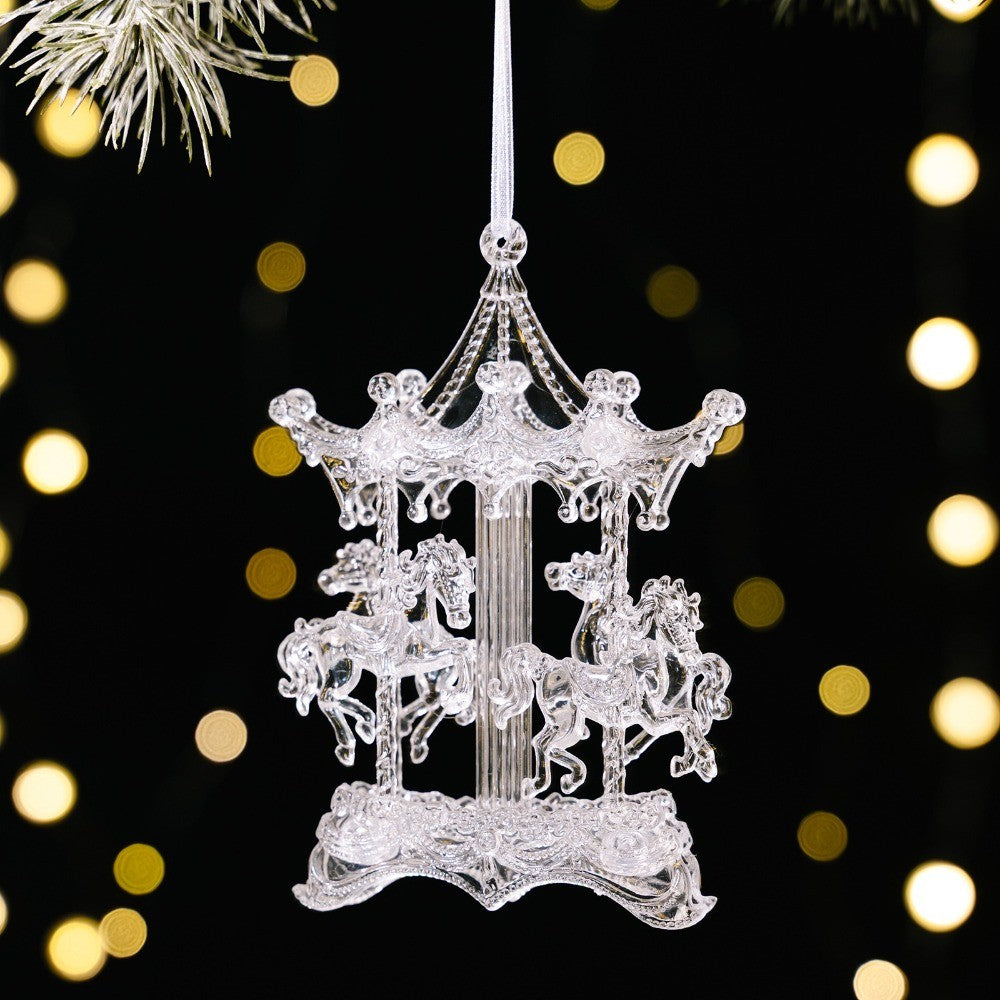 Acrylic Acrylic Christmas Pendants Transparent Clear Simulation Transparent Tree Hangings Hanging Pendant Crystal