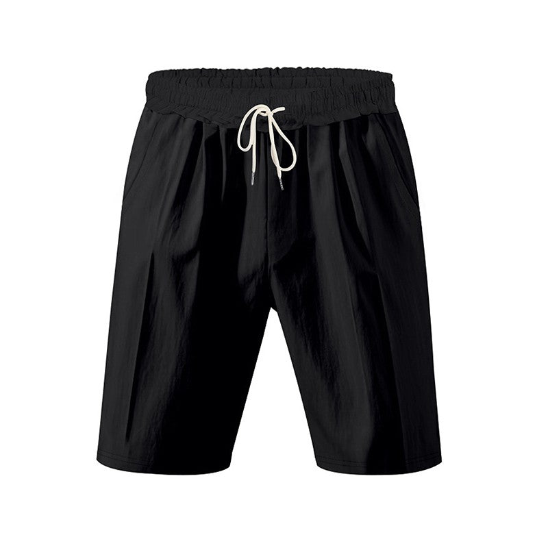 New Men's Cotton Linen Shorts Pants Male Summer Breathable Solid Color Linen Trousers Beach Shorts Fitness Streetwear