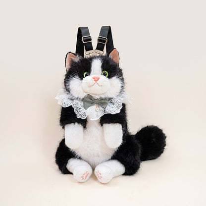 Mochila Nova e Fofa Realista de Ragdoll Feminina, Boneca de Pelúcia de Gato, Mochila Pequena de Lolita, Desenho Animado, Personalidade, Mochilas Chiques para Mulheres