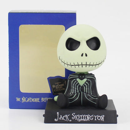 O Pesadelo Antes do Natal Boneco de Ação Deluxe Jack Skellington 12 Rostos Jack Jack Cadeira Versão Modelo Brinquedo Presente Decoração