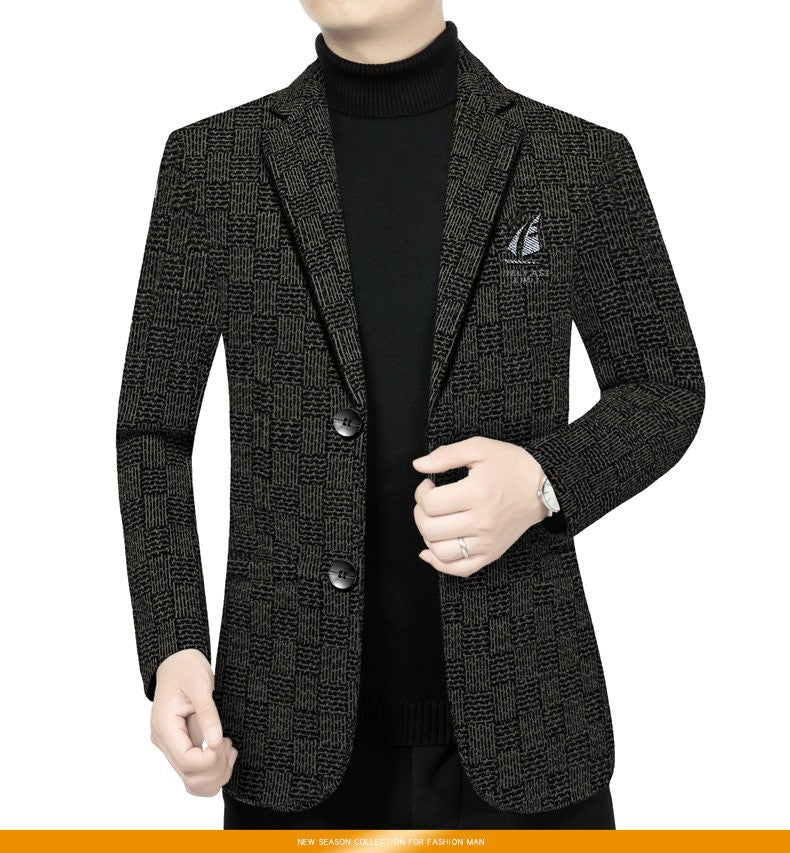 The new Chenier suit is a high-quality men's fashionable business trend stylish suit jacket for spring and autumn