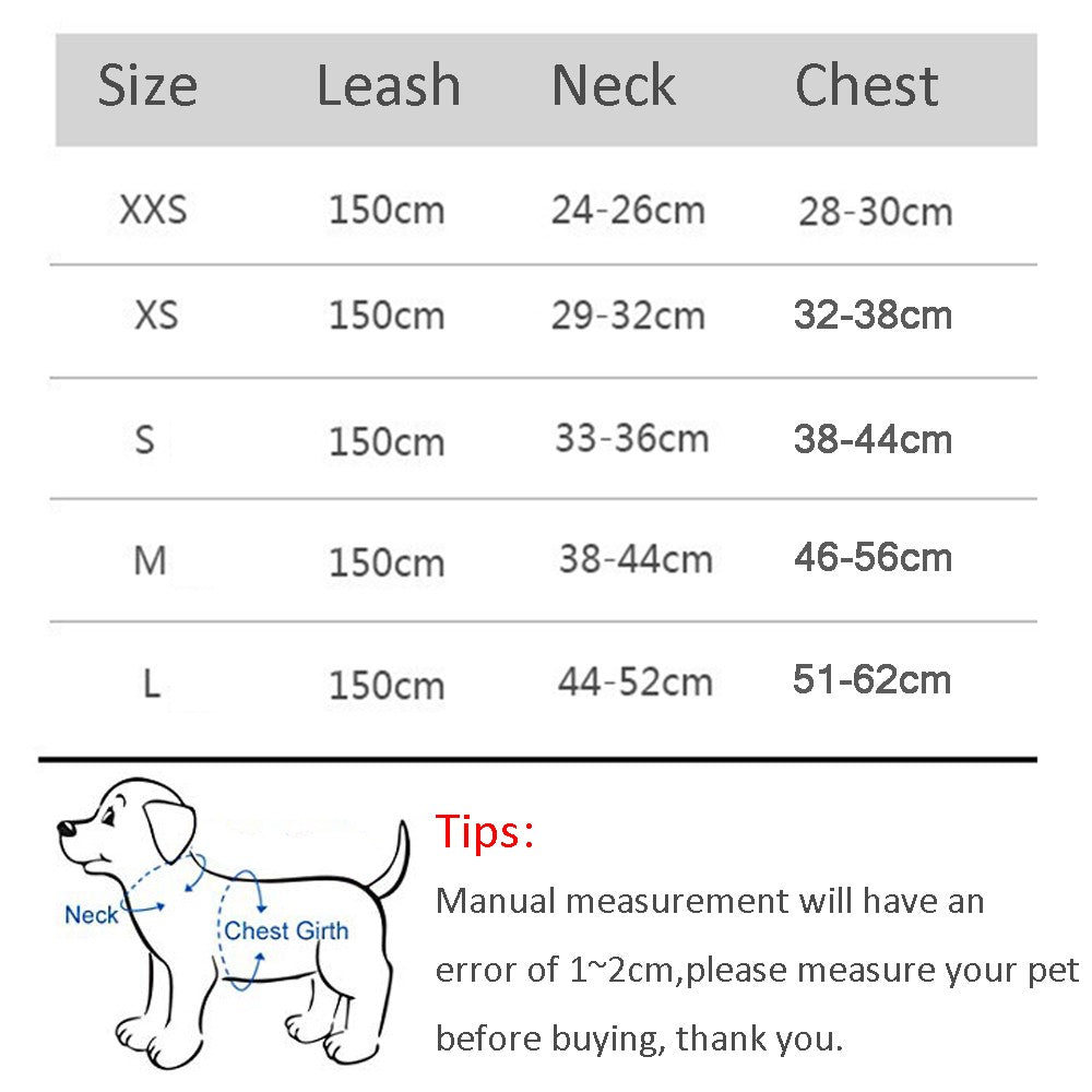 Conjunto de Coleira e Peitoral para Cães Pequenos Ajustável Peitoral Colete para Cães e Gatos Filhotes Bulldog Francês Chihuahua Pug Caminhada ao Ar Livre Guia Coleira