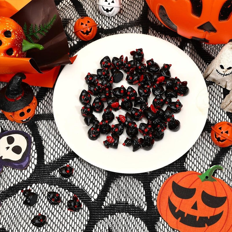 5/10 Pcs Mini Resin Halloween Black Ducks, Tiny Devil Duck Figurines Miniature for Home Micro Landscape Craft DIY Ornament