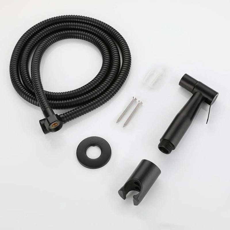 Pulverizador de bidê de banheiro portátil com válvula de latão, bidê de chuveiro de aço inoxidável, chuveiro higiênico, pulverizador de bidê de banheiro montado na parede