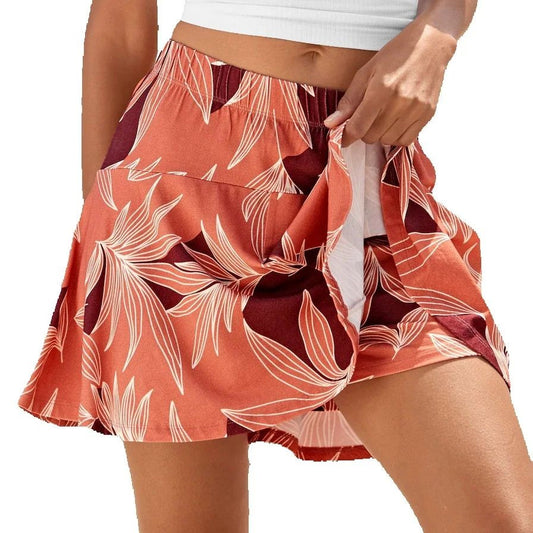 Large size women's short beach outdoor anti glare sports half skirt Y2K sports travel