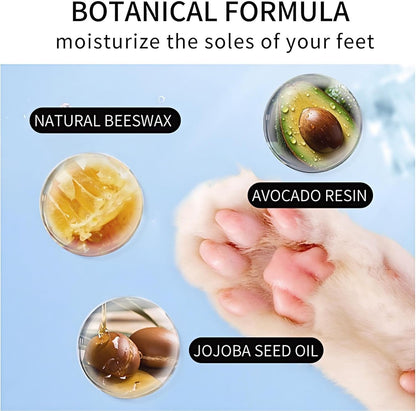 Creme Hidratante para Patas de Animais de Estimação 50g Bálsamo Protetor para Patas de Gatos e Cães Protetor Nasal Vegetal Natural Cuidados de Outono e Inverno Hidratante para Patas de Animais de Estimação