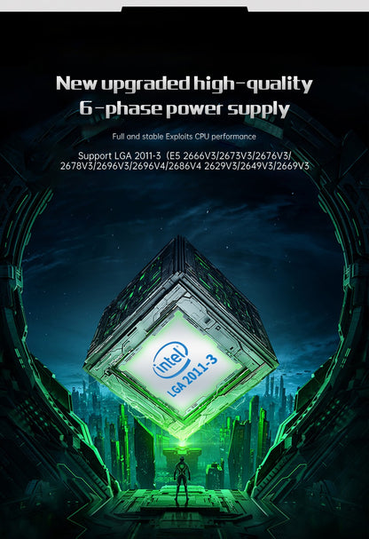 Placa-mãe HUANANZHI X99 T8 LGA 2011-3 XEON X99 compatível com Intel E5 2696 2678 2676 2673 2666 V3 com suporte a memória DDR3 RECC NVME