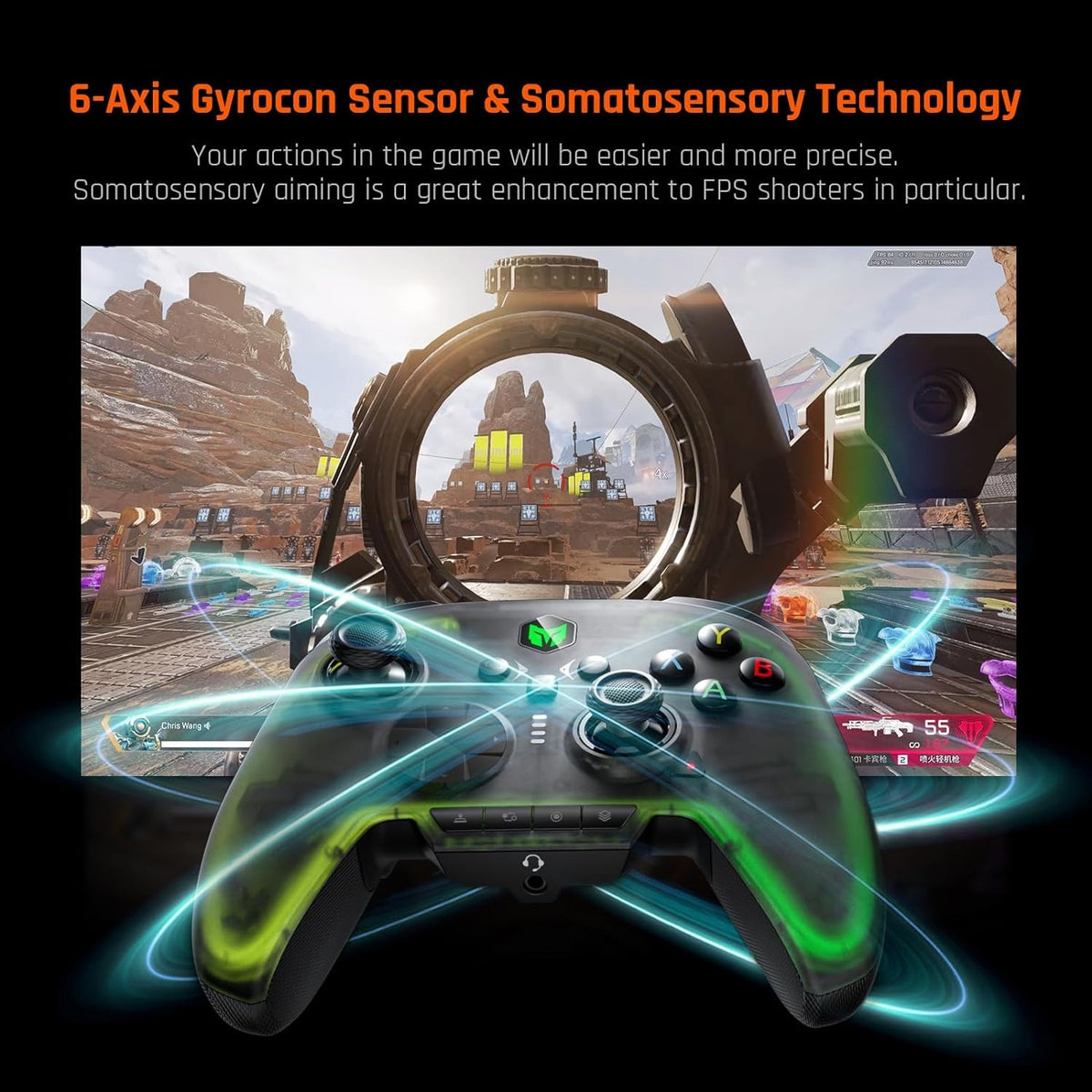 Original BIGBIG WON Rainbow 2 Pro Elite Game Controller Wireless Bluetooth Gamepad FPS Handle Joystick For PC/Switch/ANDROID/IOS