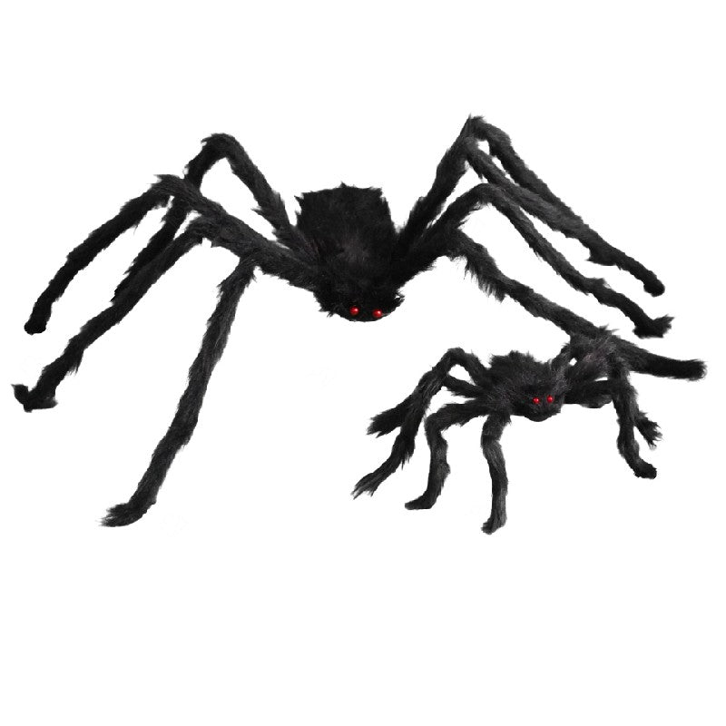 1/3pcs Giant Black Plush Spider Halloween Decorations Outdoor Scary Large Spiders Halloween Party Bar Haunted House Horror Props