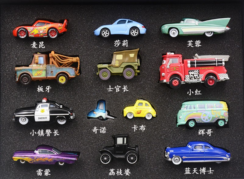 Disney Pixar Carros 1:55 Liga Fundido Caminhão Modelo - McQueen Mater Mack Tio Radiator Springs Cidade Natal Aniversário Presente