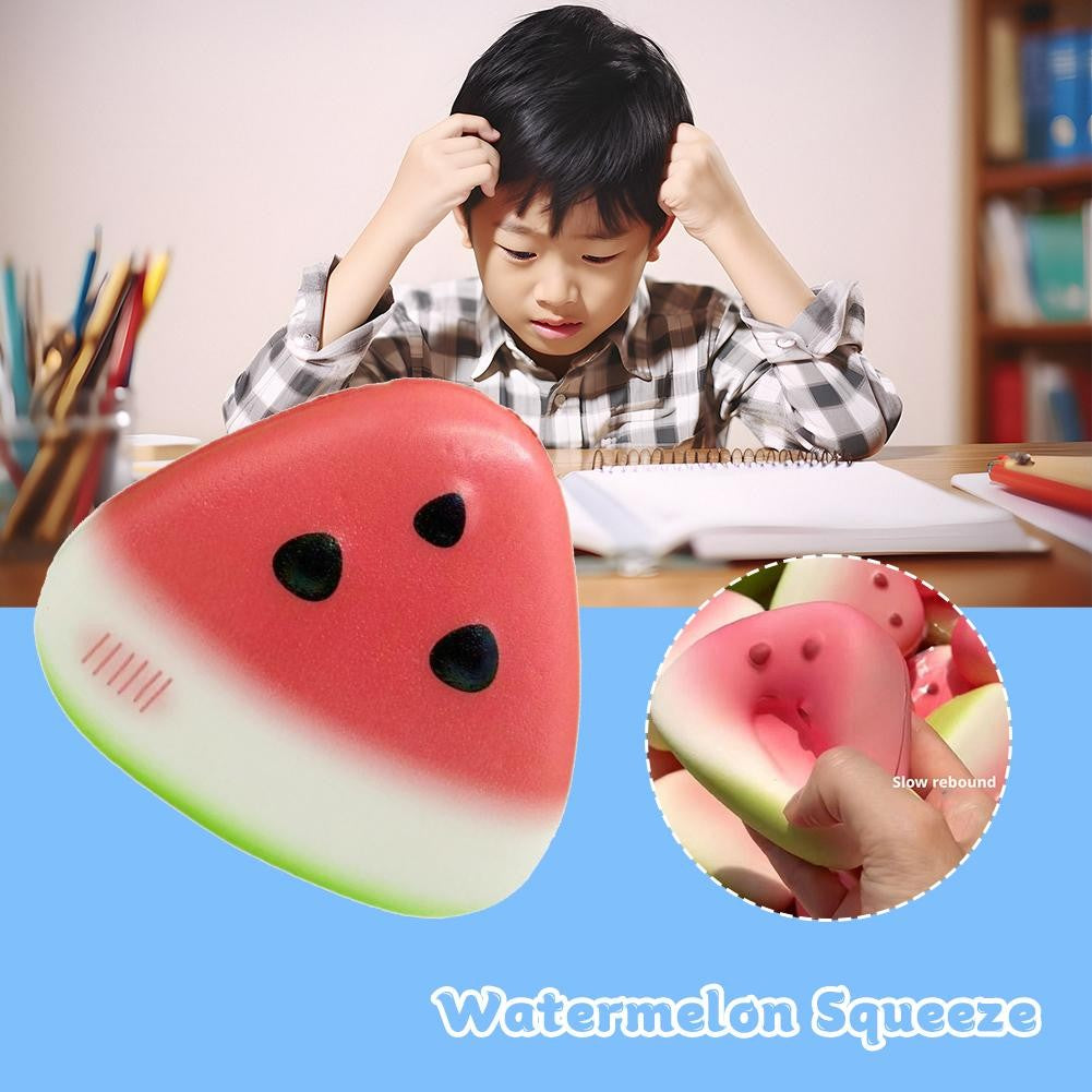 2026 New Squishy Watermelon Fidget Toy Stress Reliever Funny Pressure Reducer Prop Anti-Stress Slow Rising Fruit Pinch Squeeze