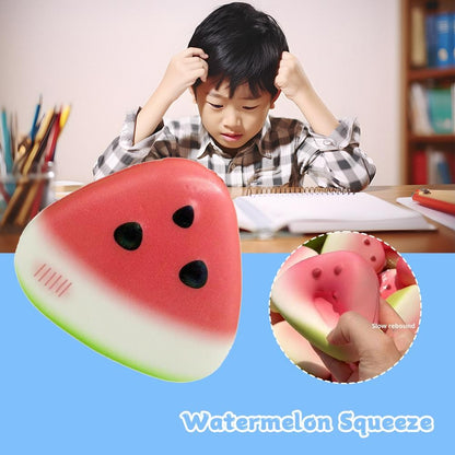 2026 New Squishy Watermelon Fidget Toy Stress Reliever Funny Pressure Reducer Prop Anti-Stress Slow Rising Fruit Pinch Squeeze