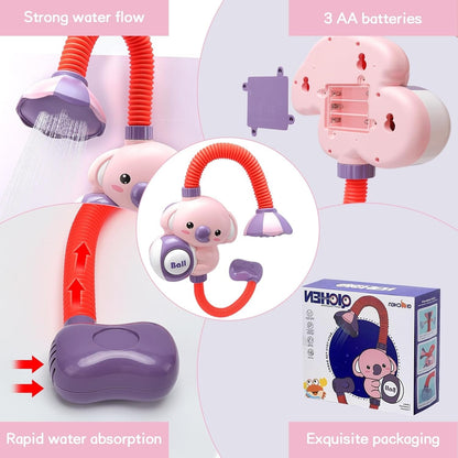 Chuveiro Infantil com Bomba Manual e Mangueira, Brinquedos de Banho para Crianças, Chuveirinho de Banheira para Bebês, Brincadeira Aquática, Aniversário de Meninos e Meninas