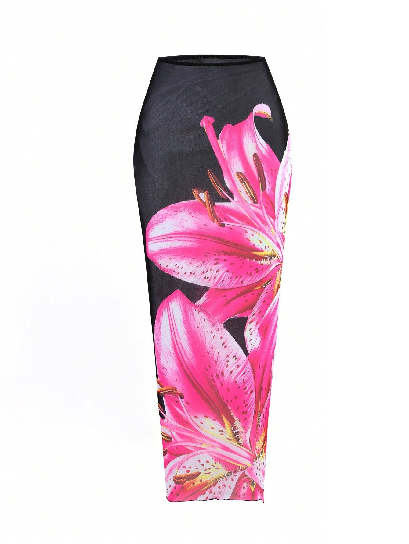 2025 New Flower Print Bikini Set Women's High Waist Long Skirt 3 Piece Swimsuit Sexy Mini Triangle Backless Thong Bathing Suit