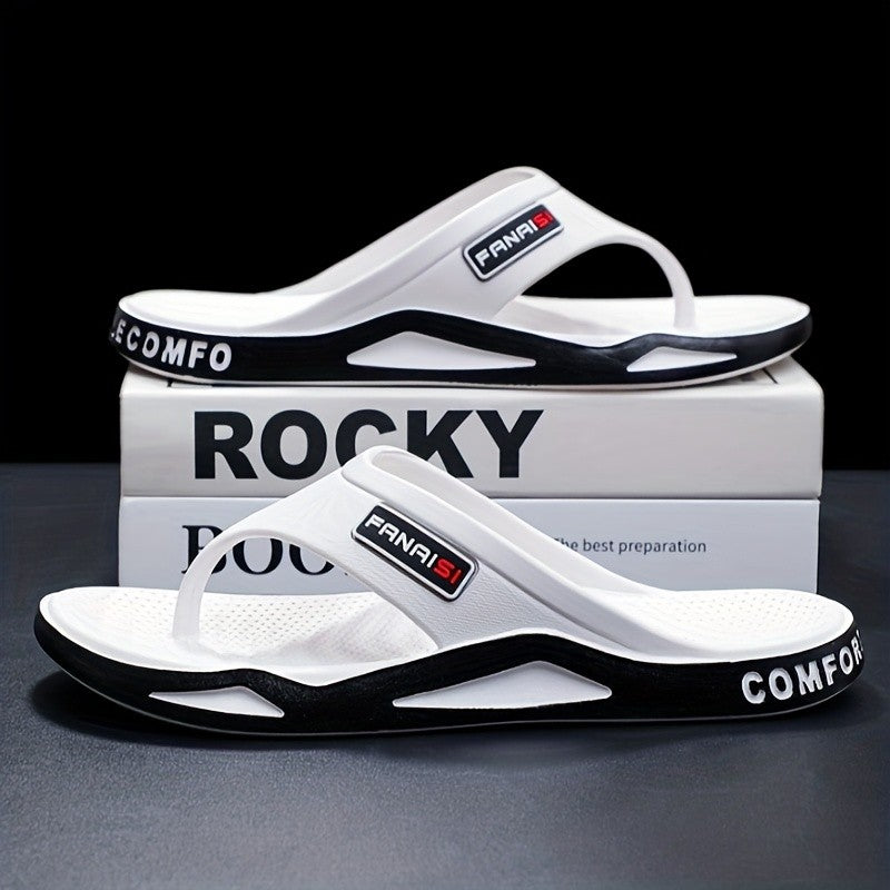 1 Pair  Beach Sandals Shower Shoes Men'S Stylish Lightweight Flip-Flops Comfortable Thong Sandals Camping Casual Attire