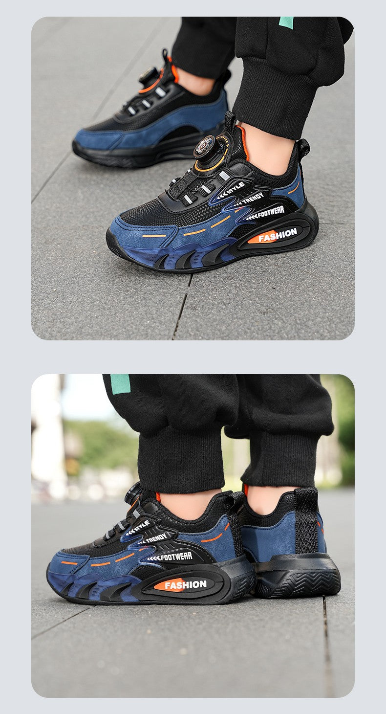 Leather Boys Kids Sneakers For Girls School Casua Outdoor Breathable Running Breathable Soft  Non-slip Children Shoes boacoisa