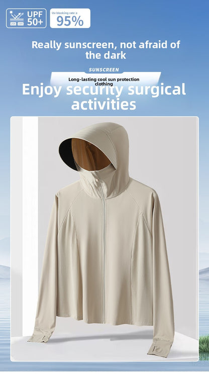 Neutral Hooded Sports Running Jacket Lightweight Quick Drying Suitable Outdoor Running Fitness Travel Commuting Sun Protection