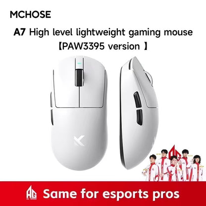 MCHOSE A7 Ultra Mouse Gamer Sem Fio Sensor de Alta Precisão Pixart3950 Design Leve Taxa de Polling de 8000Hz Chip Principal Realtek