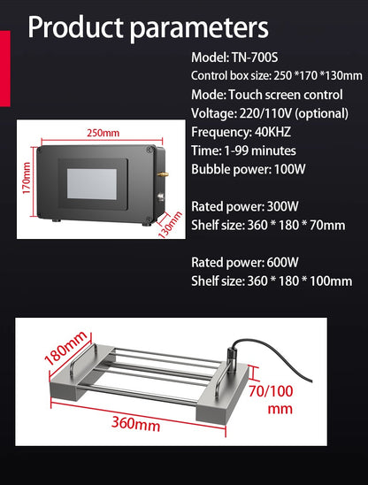 High-Power Bubbling Ultrasonic Dishwasher for Home, Restaurant, Small Smart Sink, Portable, Simple, No Installation