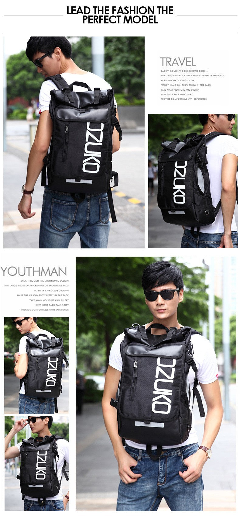 Mochila Grande Masculina para Notebook de 15,6 polegadas, Impermeável, Mochila Escolar para Adolescentes, Mochila Casual para Estudantes, Mochilas de Viagem Masculinas, Moda