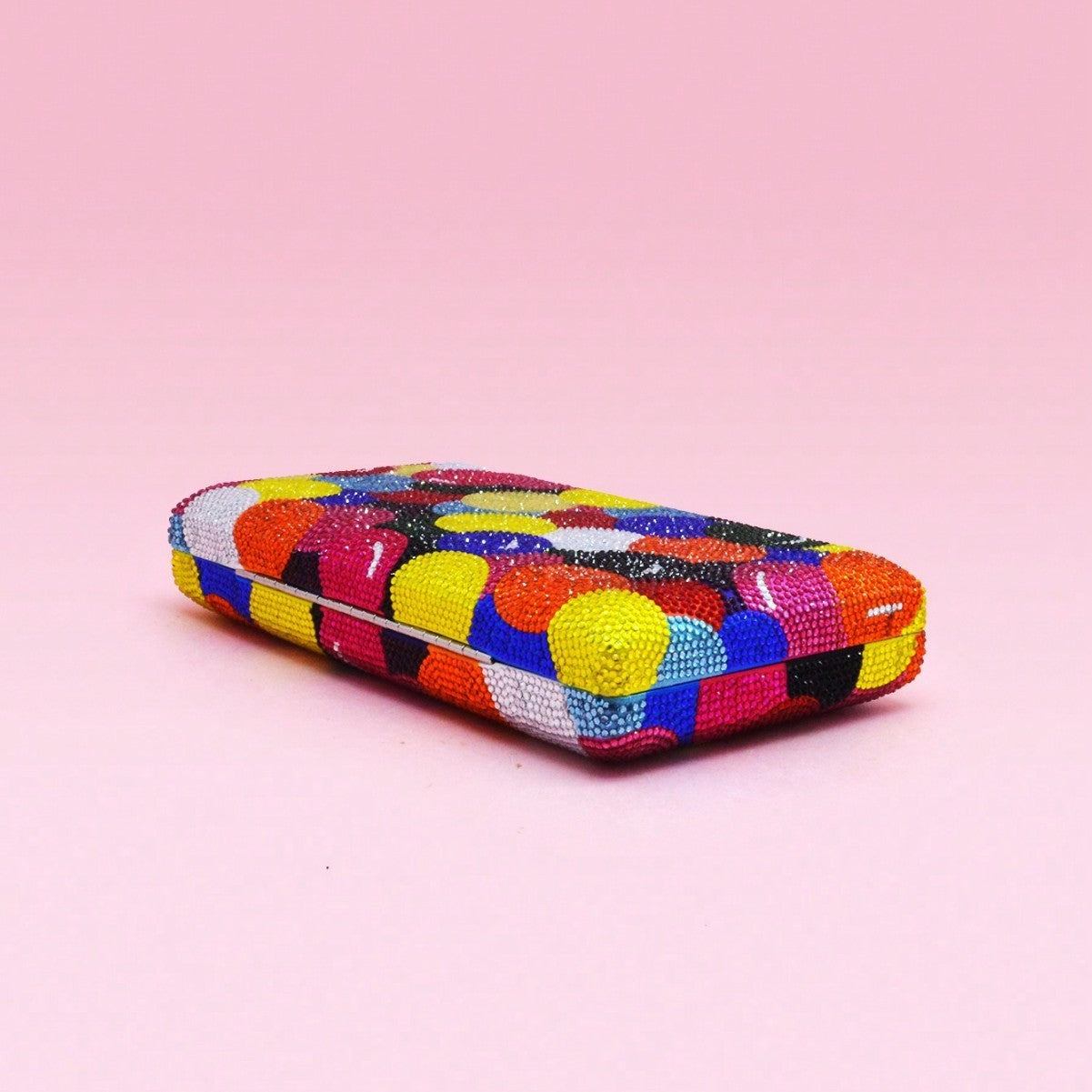 Designer Multicolored Diamond Evening Clutch Bags Women’s Rainbow Crystal Rhinestone Wedding Banquet Handbag Femal Party Purse