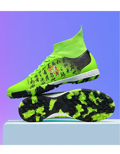 New Soccer Boots Men Football Shoes Cleats Professional Soccer Shoe High-Tops Non-Slip Spikes for Big Boys Wide Training Sneaker