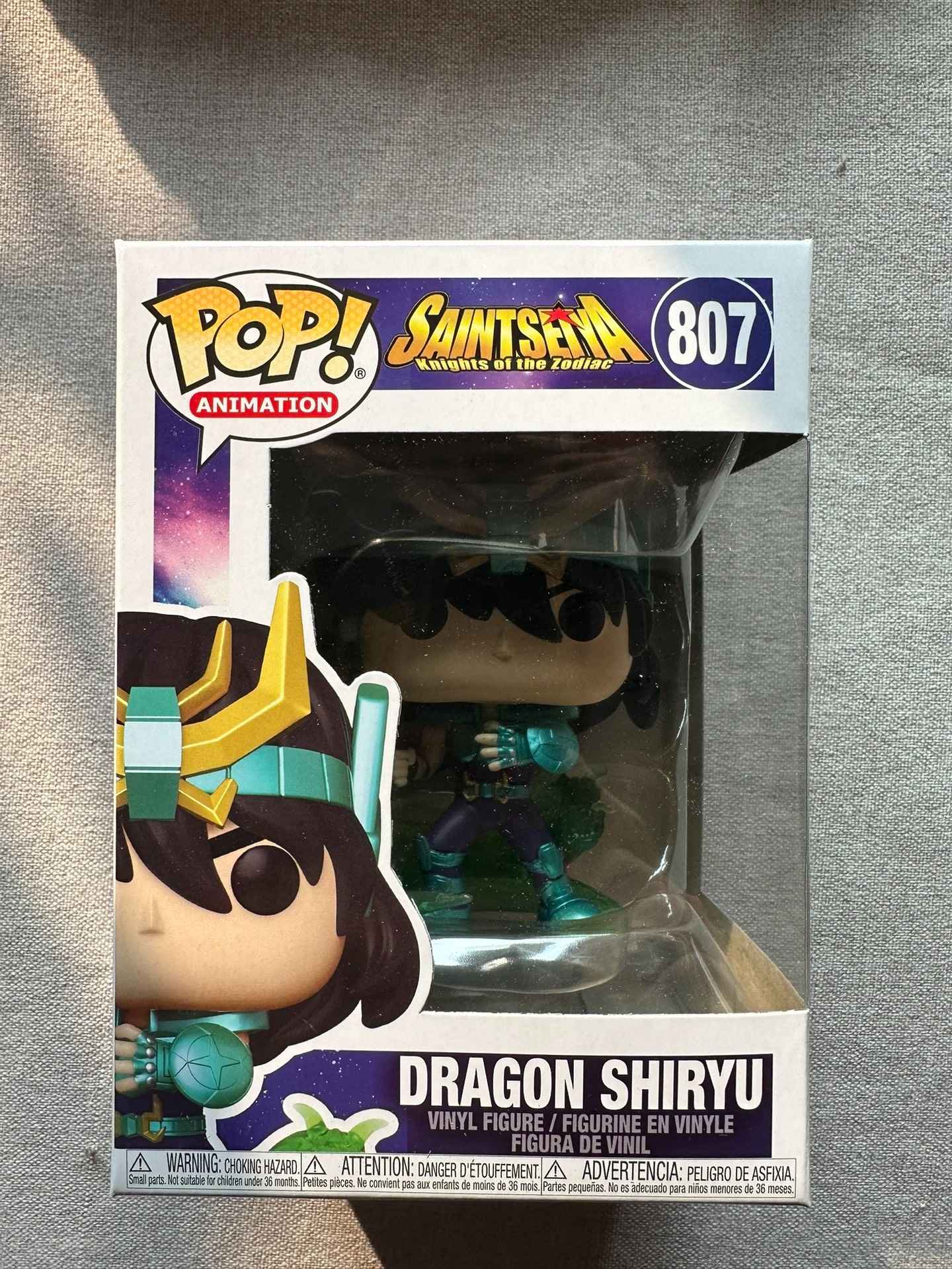 Funko Pop Cavaleiros do Zodíaco Boneco Articulado Hyoga de Cisne #808 Shiryu de Dragão #807 Shun de Andrômeda #809 Ikki de Fênix #810 Bonecos de Vinil Brinquedos